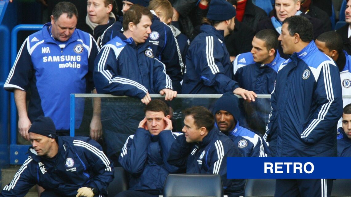 Nicolas Anelka of Chelsea sits on the bench during the Barclays Premier League match between Chelsea and Tottenham Hotspur