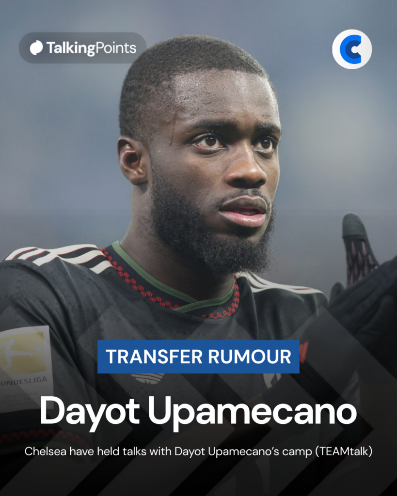 Dayot Upamecano transfer rumour graphic