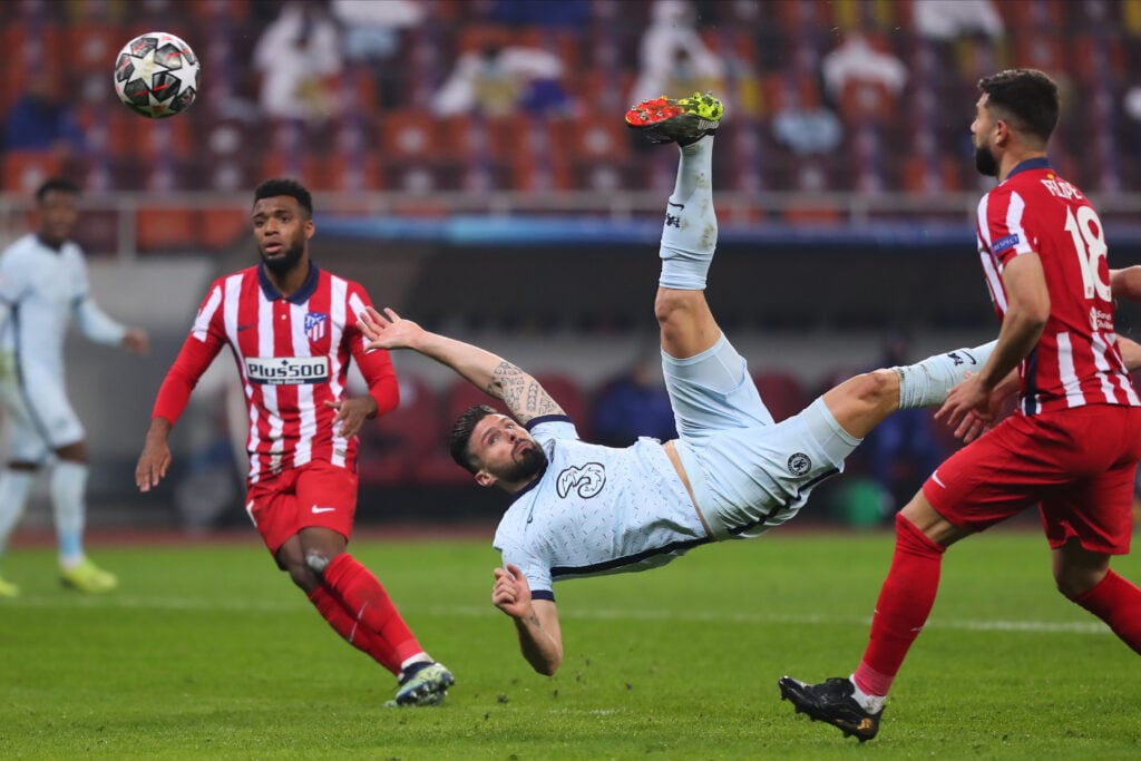 Olivier Giroud during the UEFA Champions League Round of 16 match between Atletico Madrid and Chelsea FC