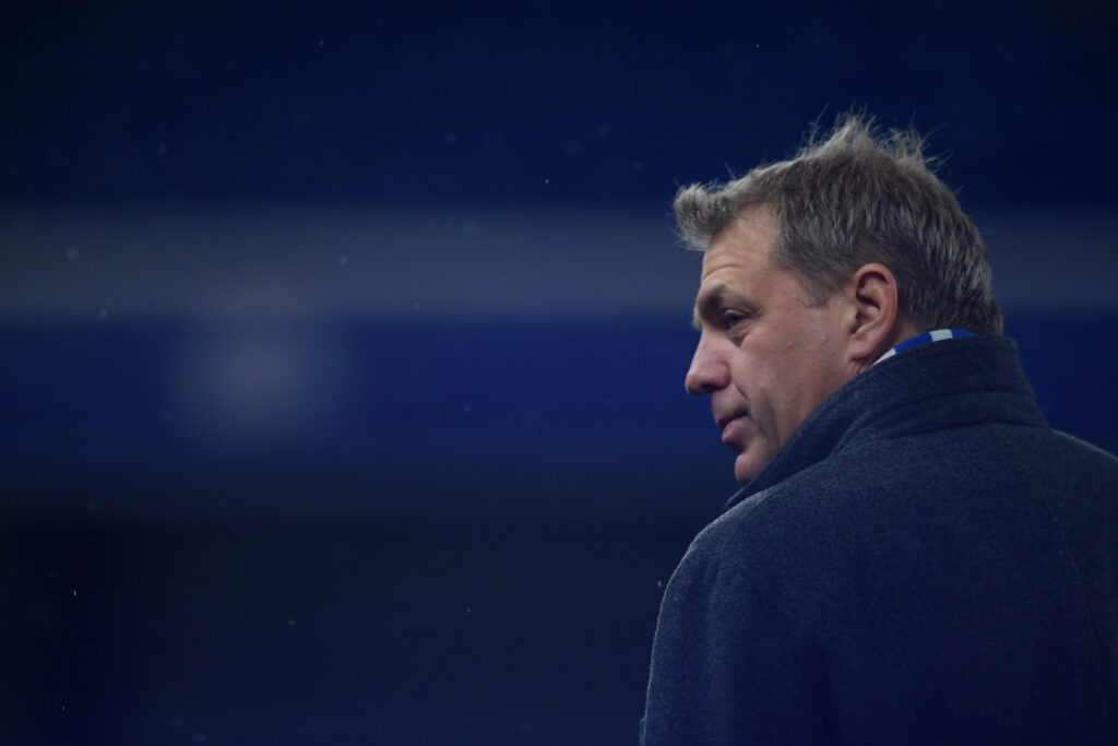 Todd Boehly, Co-Owner of Chelsea looks on following the UEFA Women's Champions League match between Chelsea FC and Real Madrid CF at Stamford Bridge on October 08, 2024 in London, England.
