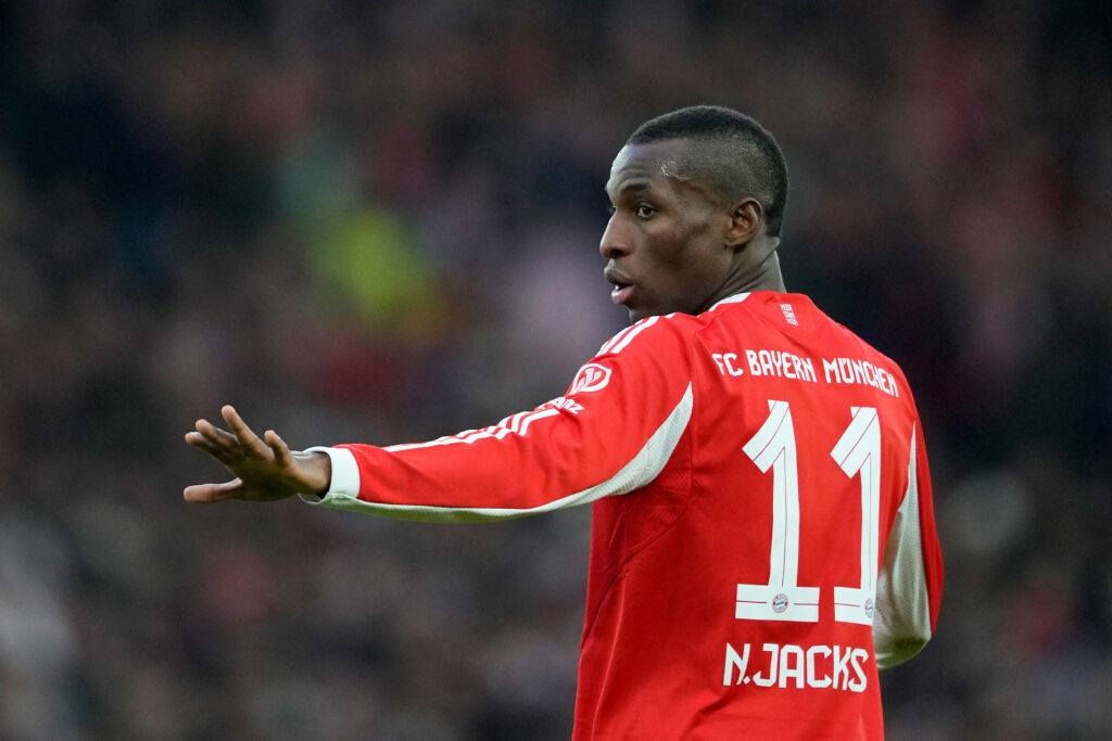 Nicolas Jackson of FC Bayern Munich gestures