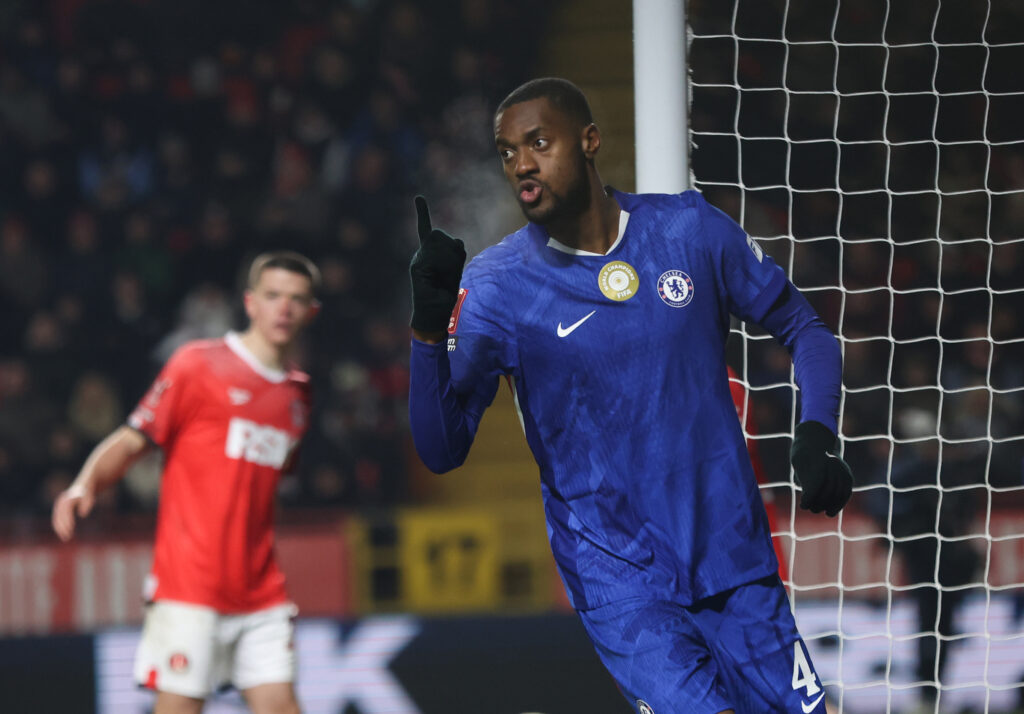 Chelsea's Tosin Adarabioyo celebrates scoring