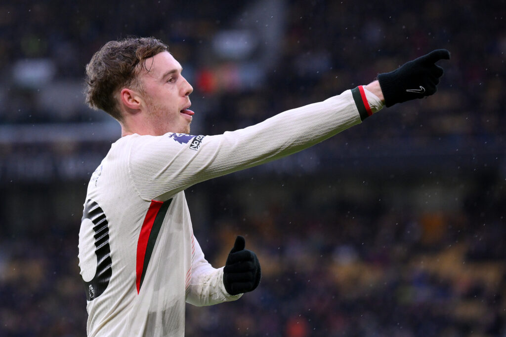 Cole Palmer of Chelsea celebrates scoring