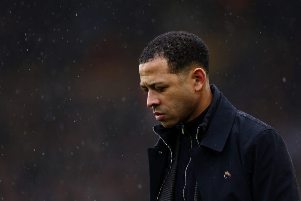 Liam Rosenior, Manager of Chelsea looks on before the Premier League match between Wolverhampton Wanderers and Chelsea