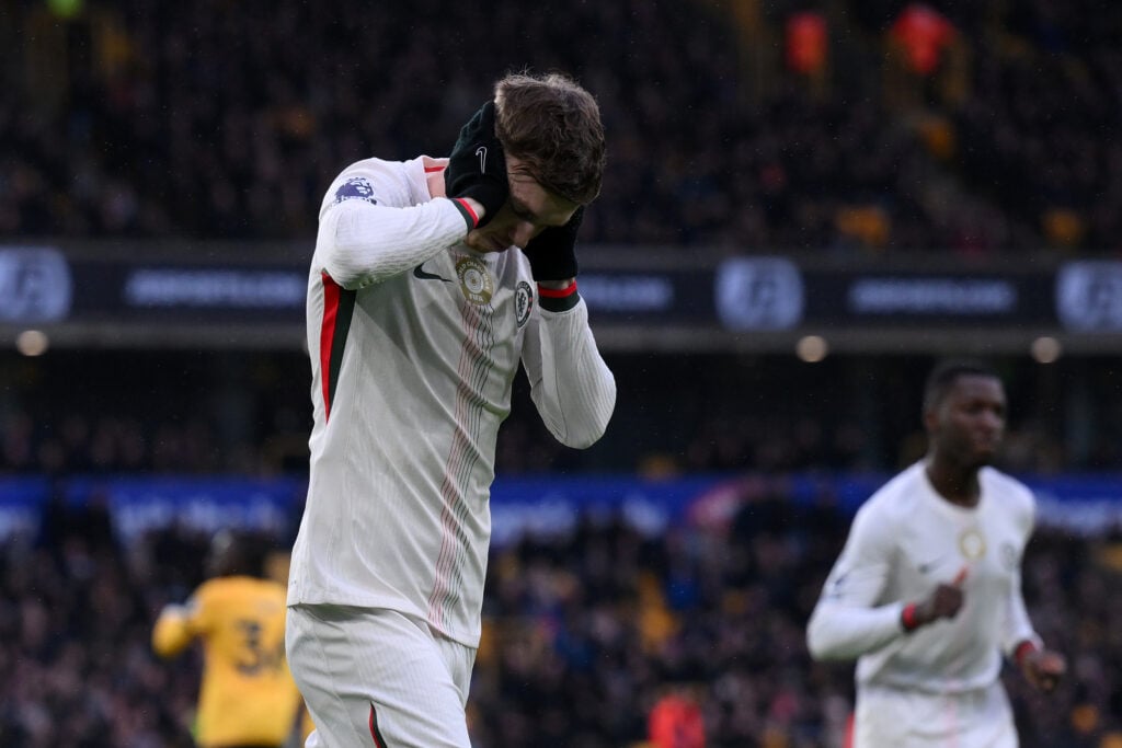 Cole Palmer of Chelsea celebrates scoring