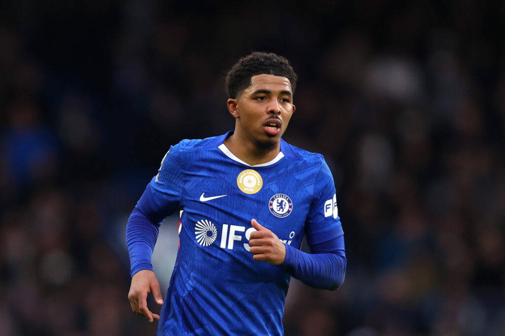 Wesley Fofana of Chelsea during the Premier League match between Chelsea and Burnley