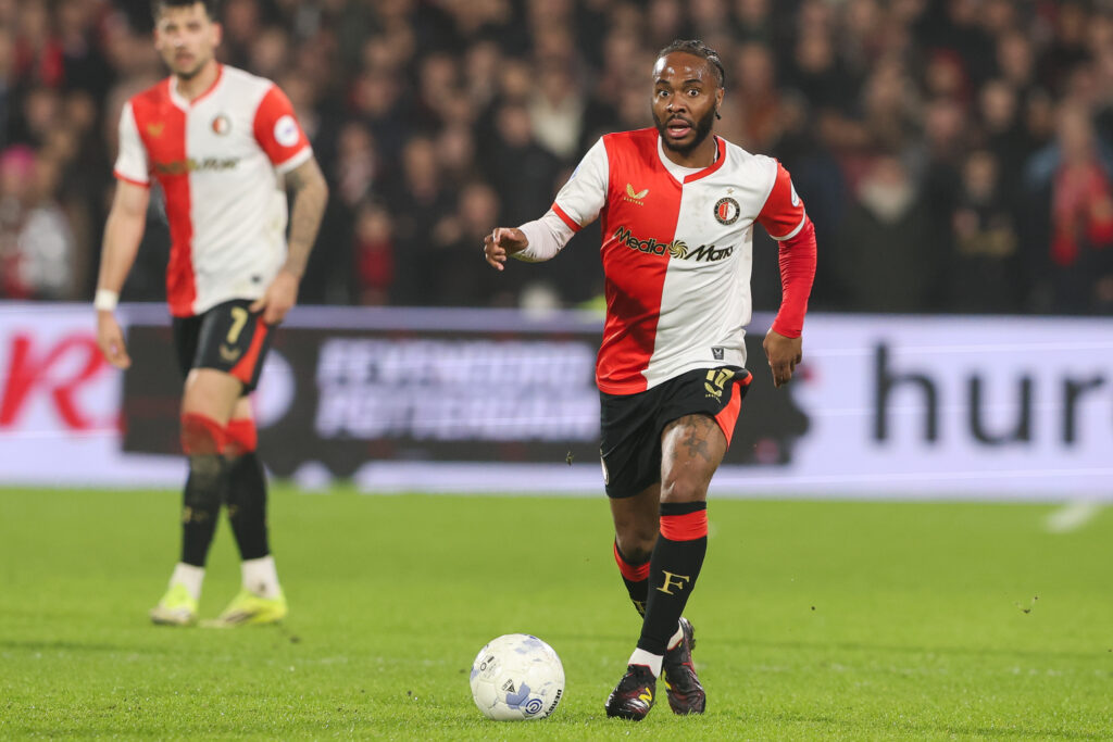 Raheem Sterling makes Feyenoord debut.
