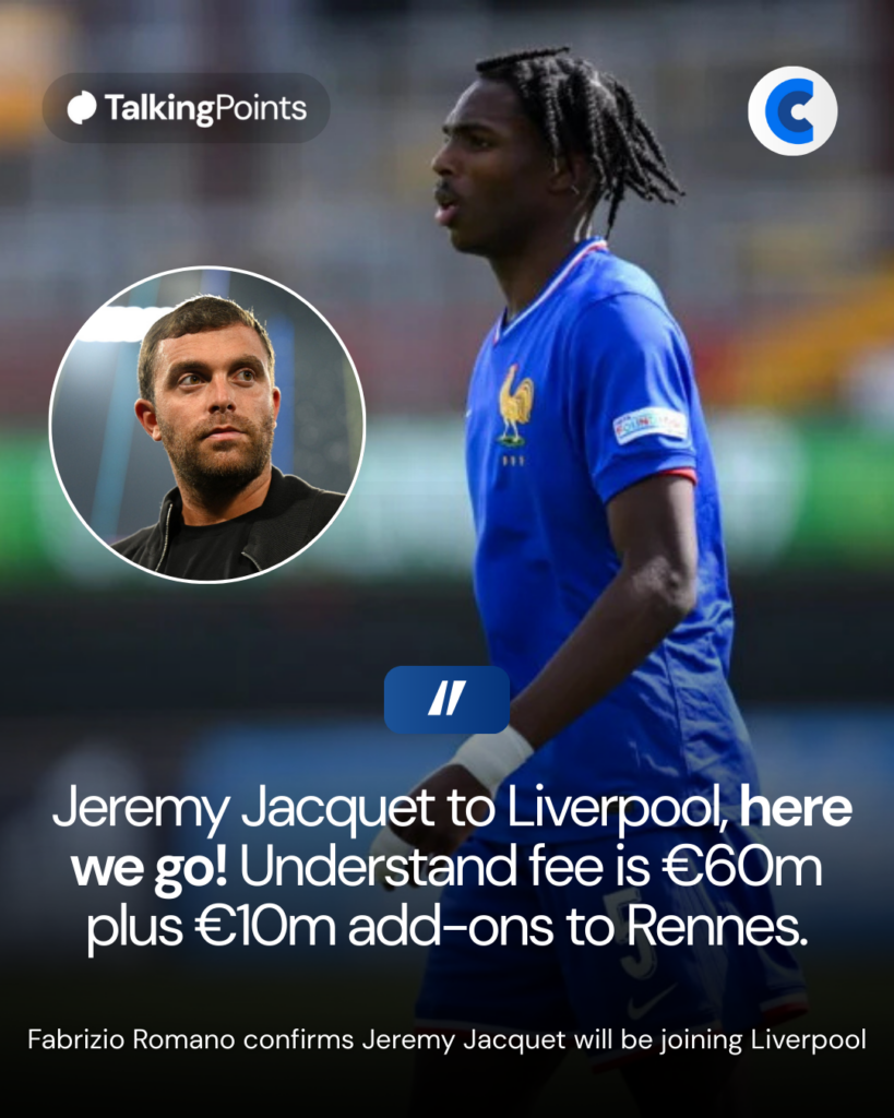 Fabrizio Romano update on Jeremy Jacquet