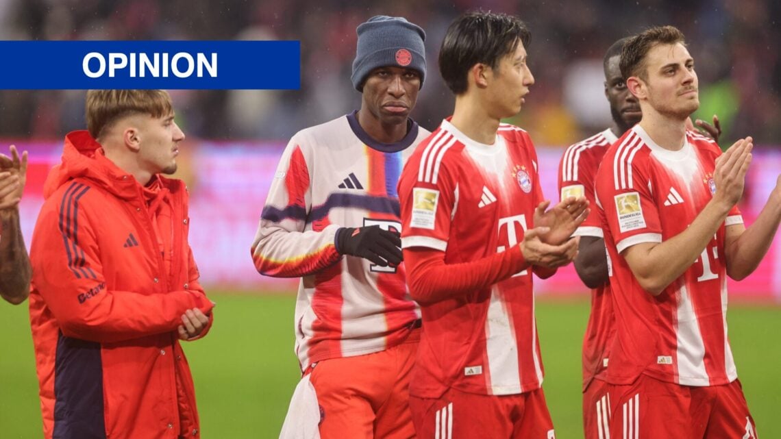 Nicolas Jackson of FC Bayern München looks dejected