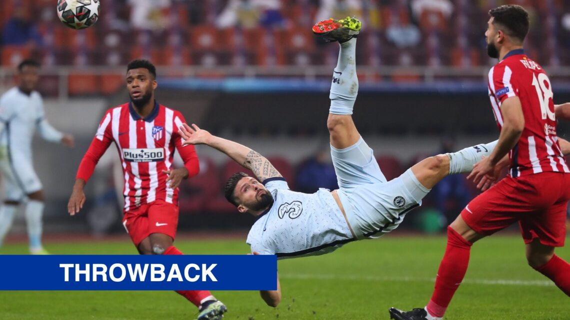 Olivier Giroud during the UEFA Champions League Round of 16 match between Atletico Madrid and Chelsea FC
