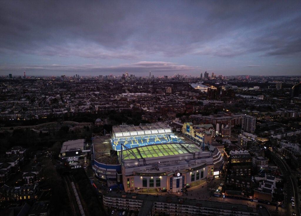 An aerial view of Chelsea's Stamford Bridge