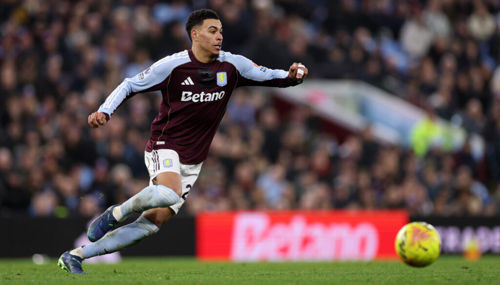Morgan Rogers of Aston Villa in action