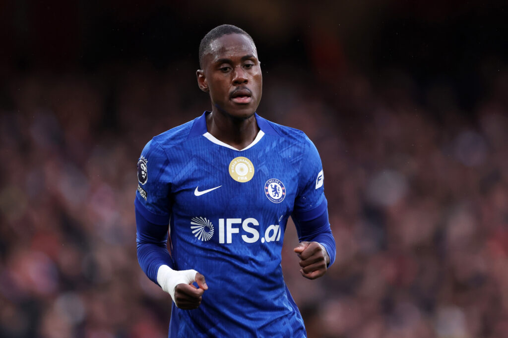 Trevoh Chalobah of Chelsea during the Premier League match between Arsenal and Chelsea