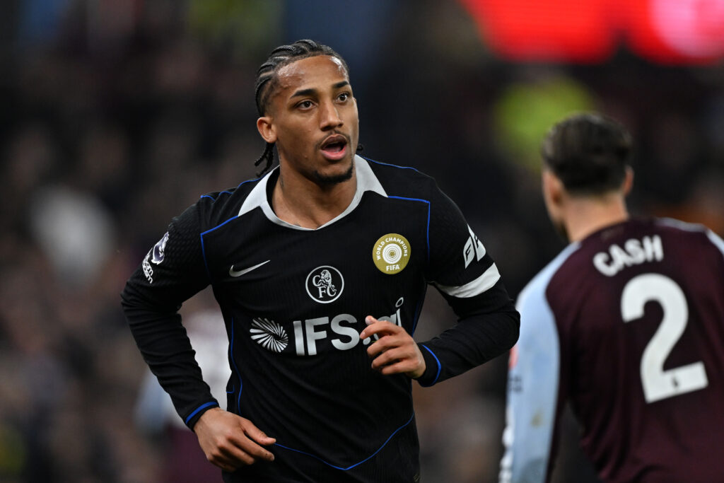 Joao Pedro of Chelsea celebrates scoring