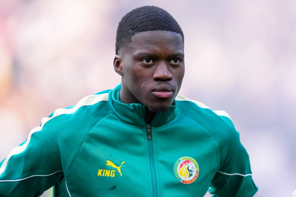 Mamadou Sarr of Senegal looks on
