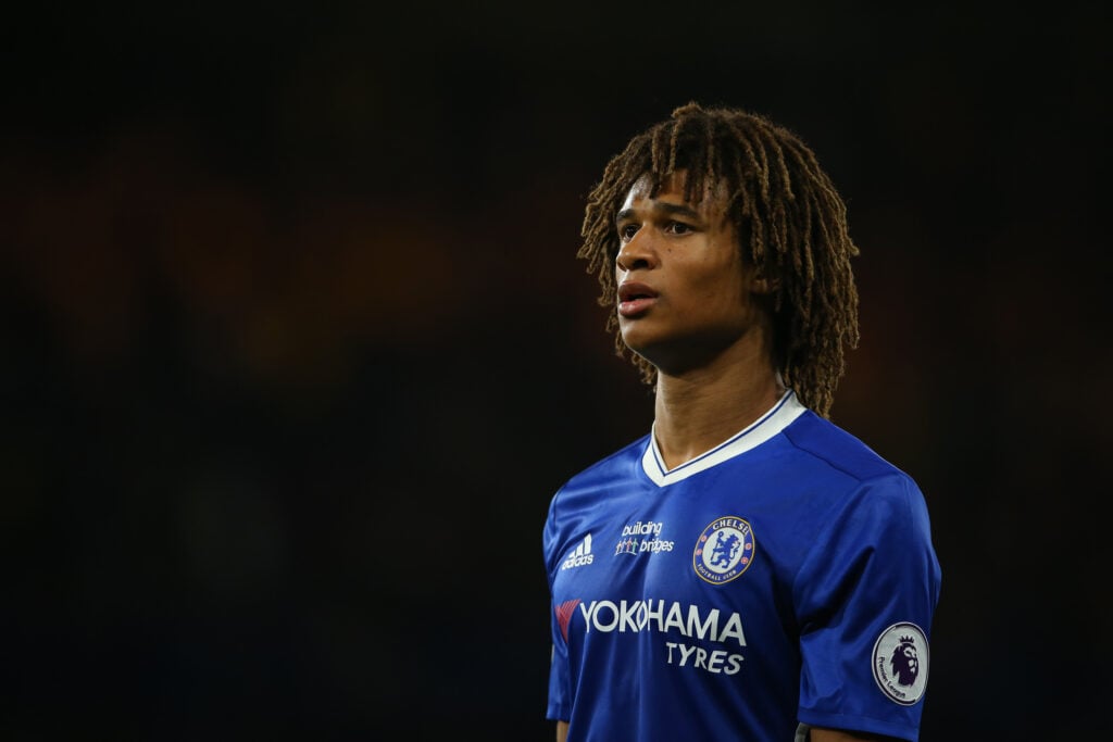 Nathan Ake of Chelsea during the Premier League match between Chelsea and Watford