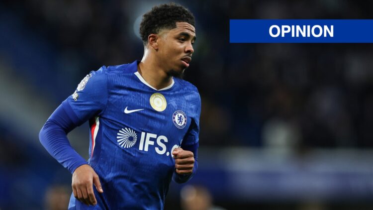 Chelsea's Wesley Fofana looks on during the Premier League match between Chelsea and Newcastle United