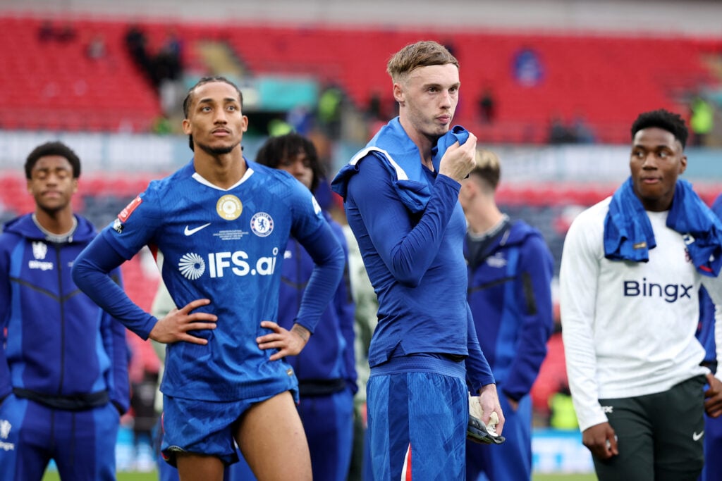 Cole Palmer and Joao Pedro of Chelsea