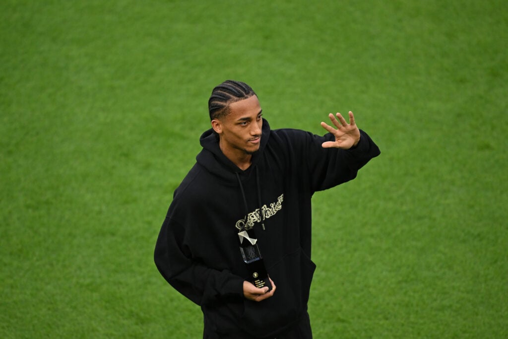 Joao Pedro of Chelsea poses