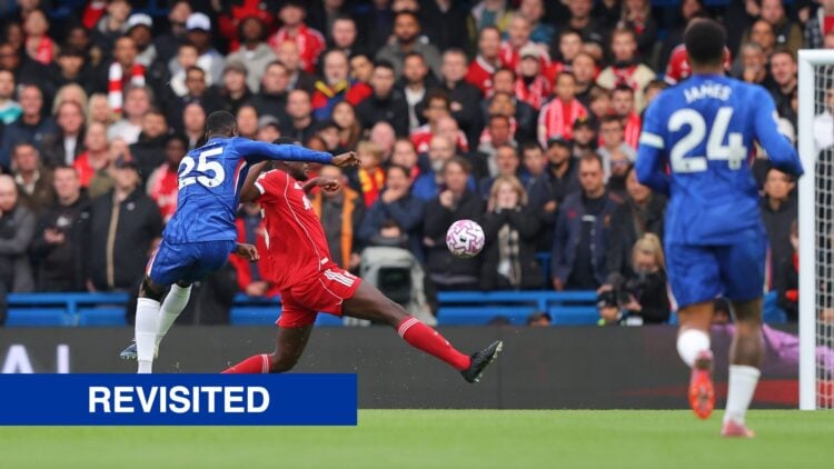 Moises Caicedo of Chelsea scores