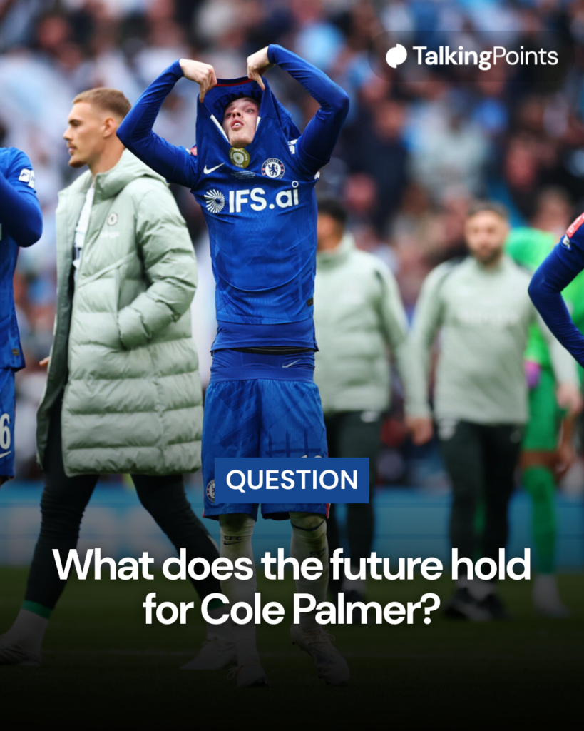 Cole Palmer at full-time against Man City in the FA Cup final