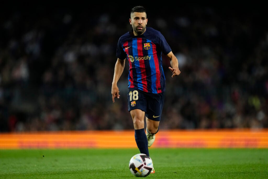 Jordi Alba left-back of Barcelona and Spain in action