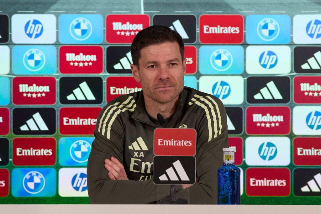 Xabi Alonso, the head coach of Real Madrid CF attends a