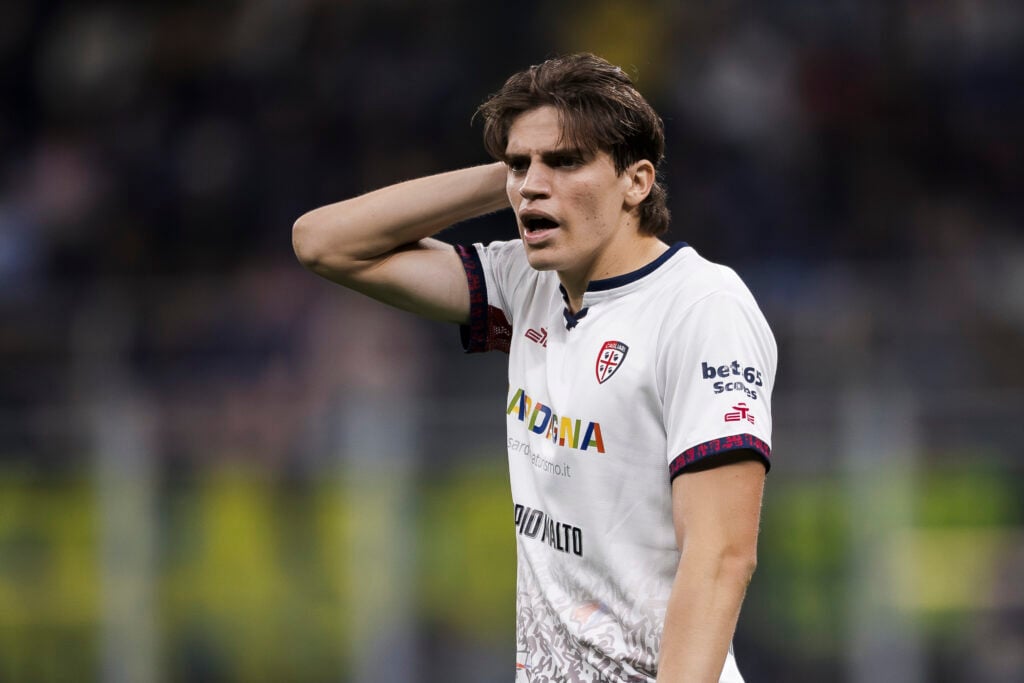 Marco Palestra of Cagliari Calcio looks on during the Serie
