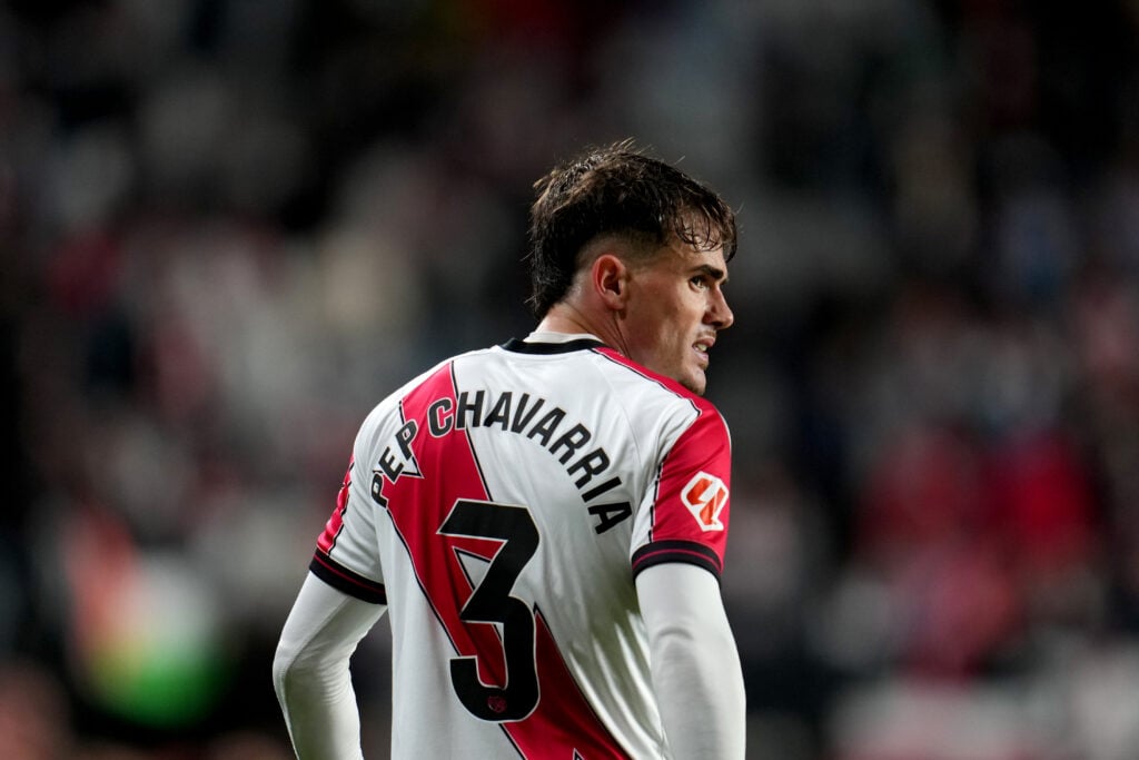 Pep Chavarria of Rayo Vallecano looks on