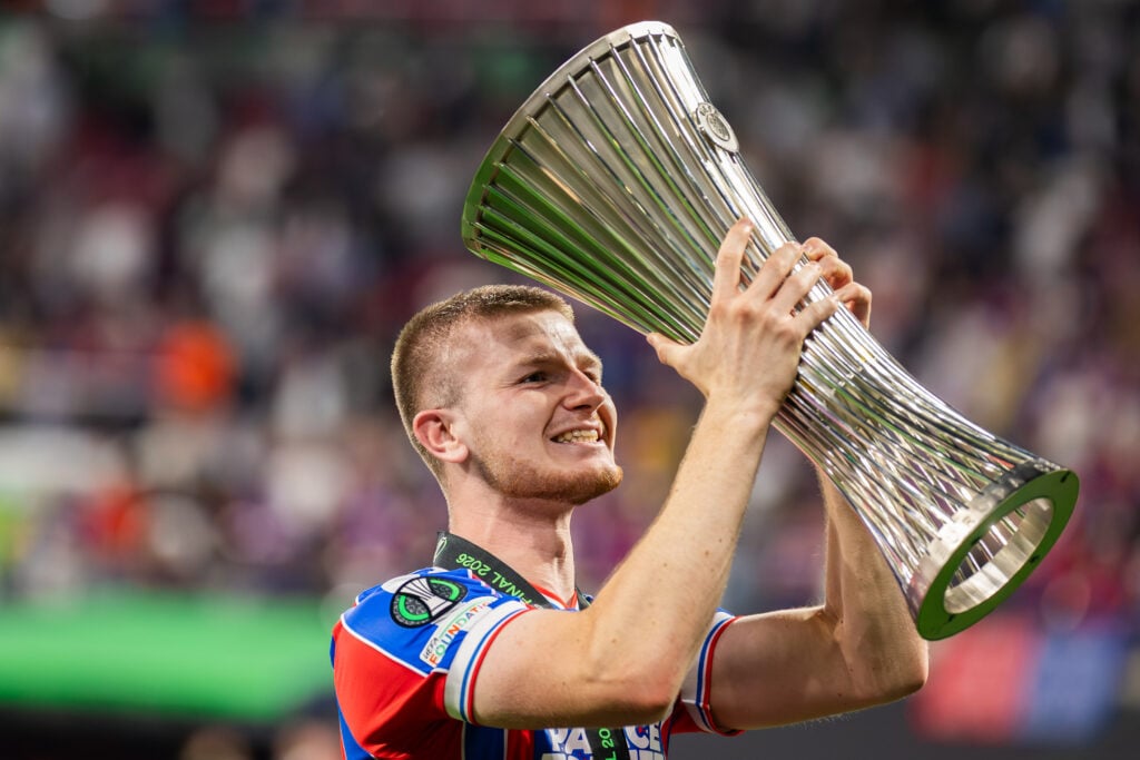 Adam Wharton of Crystal Palace celebrates his team's win