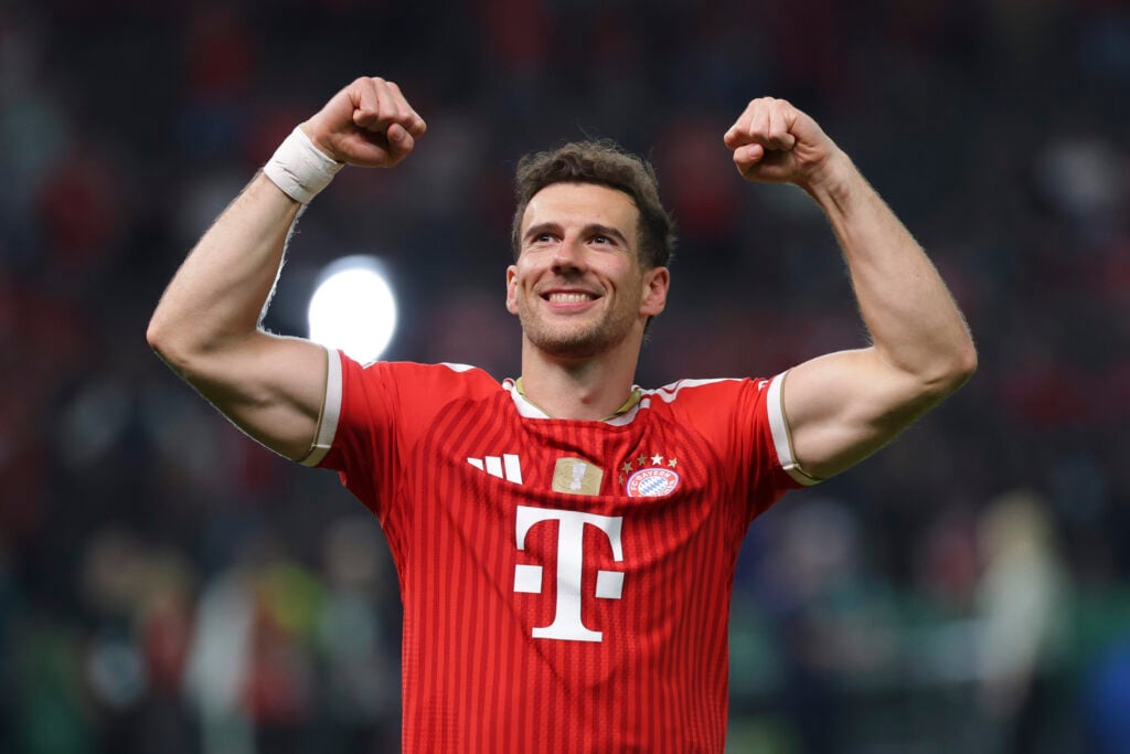Leon Goretzka of FC Bayern Munich celebrates