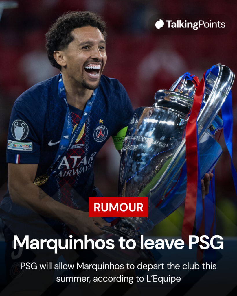 Marquinhos of Paris Saint-Germain celebrates