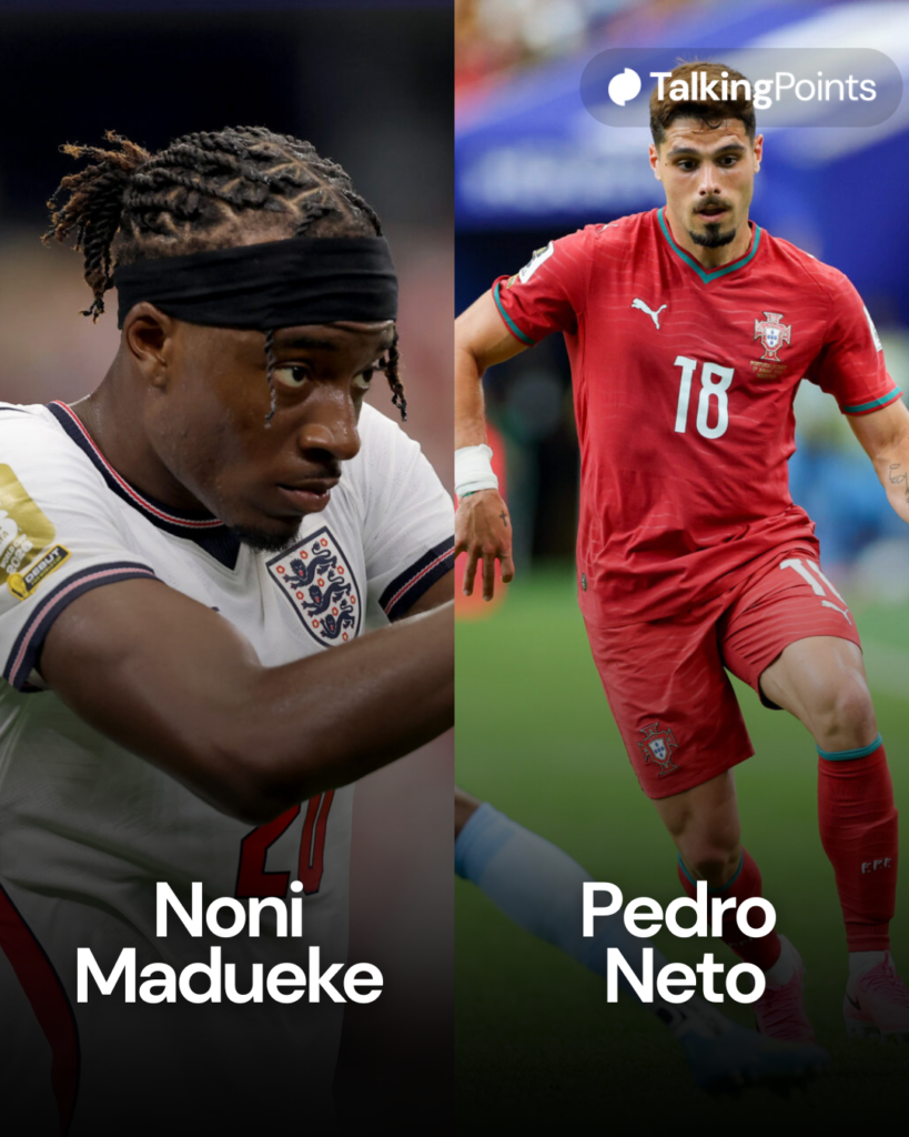 Noni Madueke and Pedro Neto
