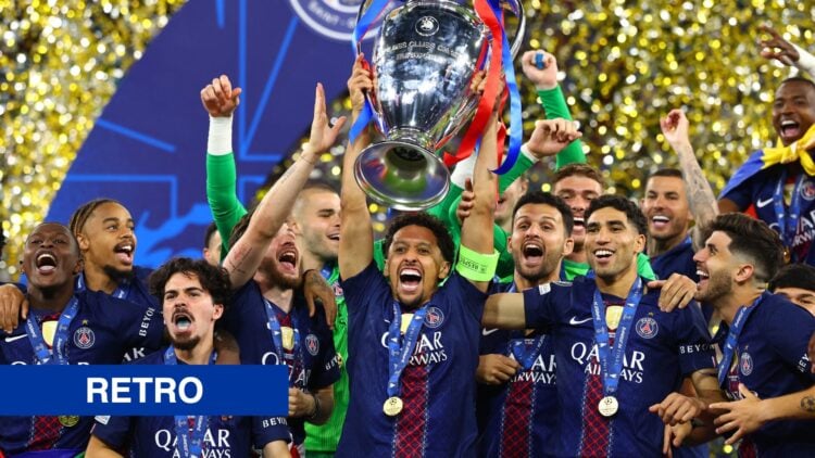 Marquinhos of Paris-Saint Germain lifts the trophy
