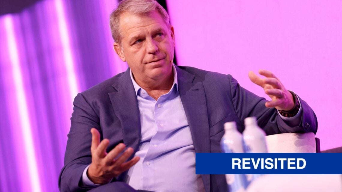 Todd Boehly speaks on stage