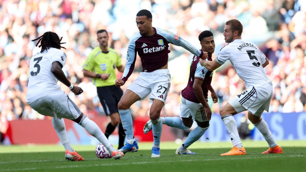 Morgan Rogers of Aston Villa in action