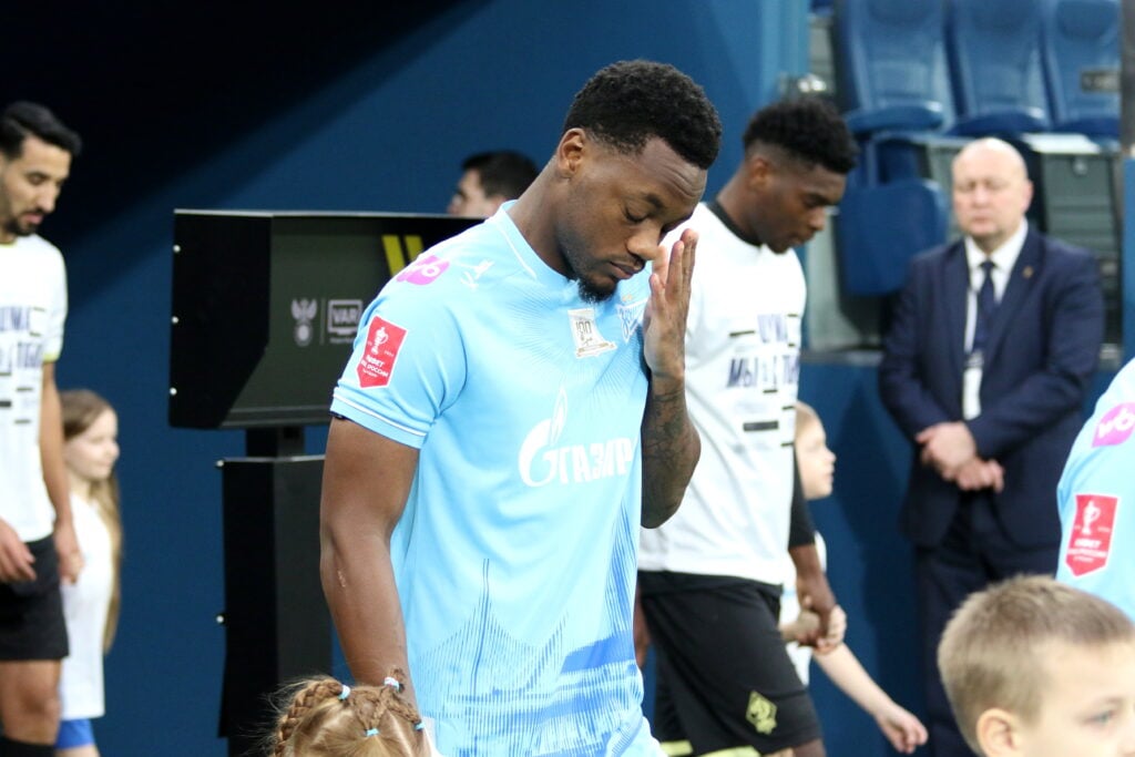 Jhon Durán (9) of Zenit seen in action during the 1/2