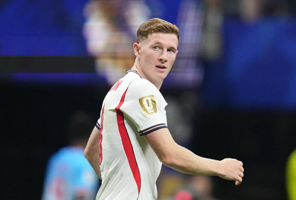 Elliot Anderson (England) during Round of 32 FIFA World Cup 2026, England and DR Congo