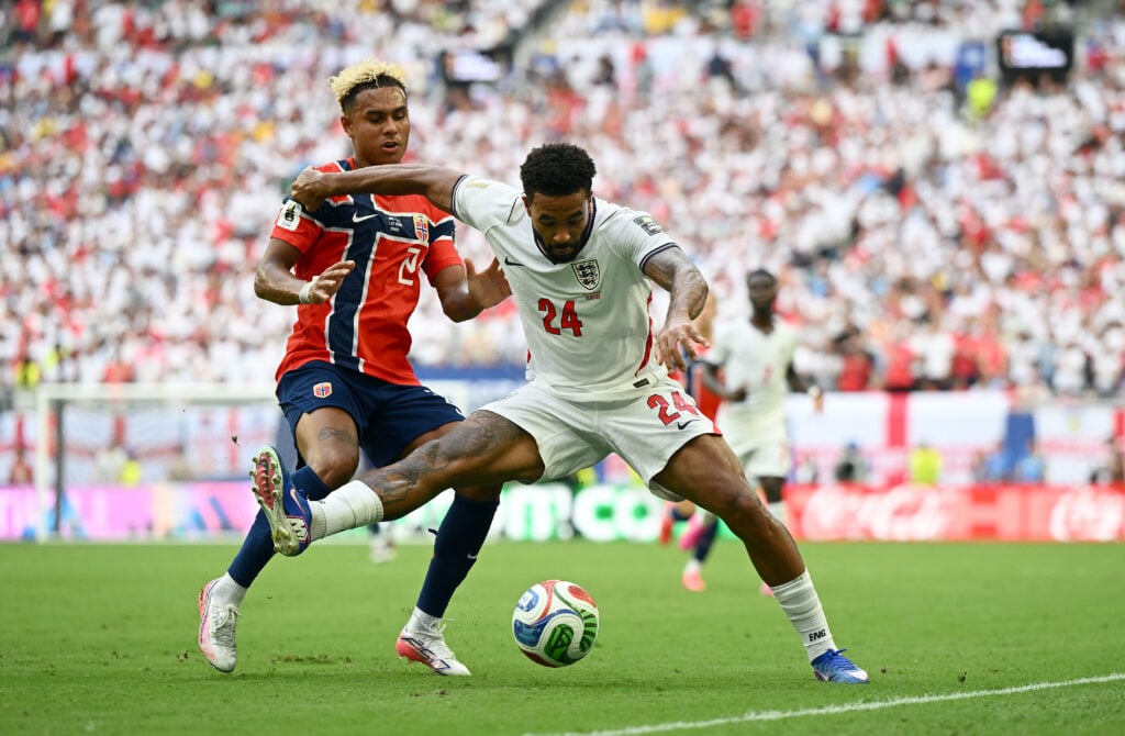 Reece James #24 of England controls the ball