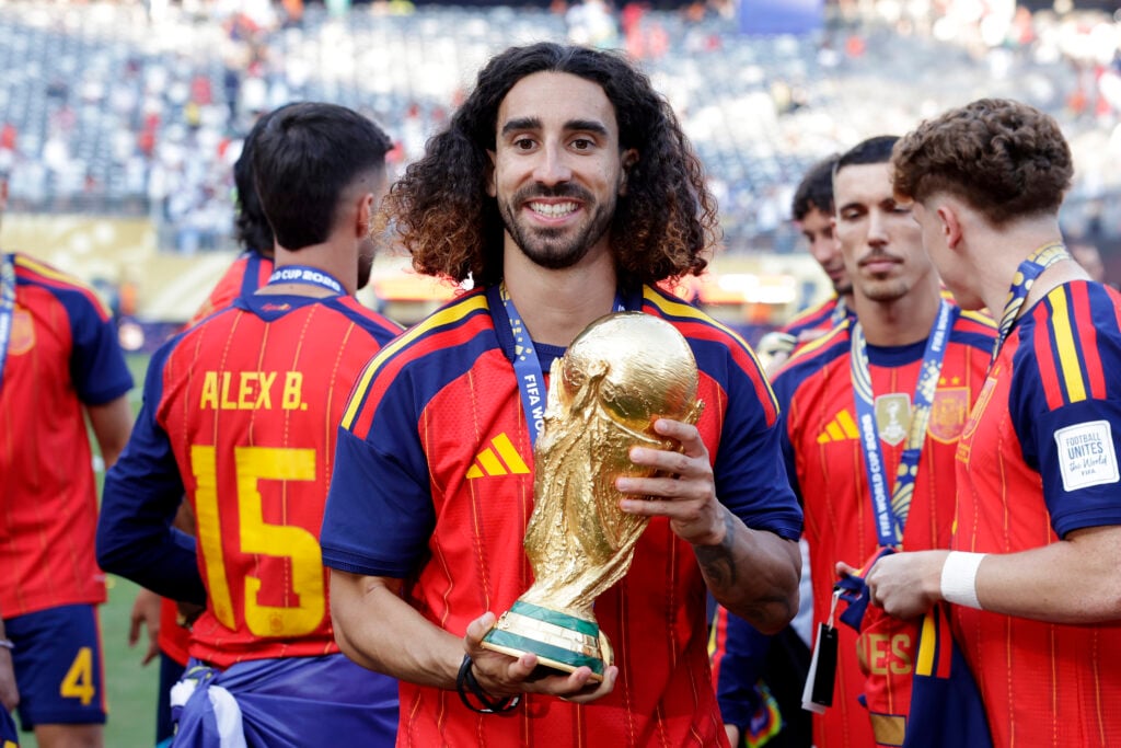 Marc Cucurella of Spain celebrates