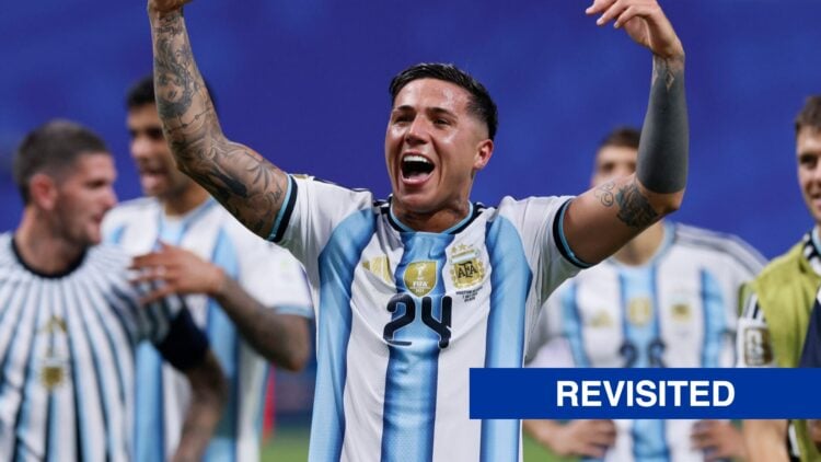 Enzo Fernandez of Argentina celebrates