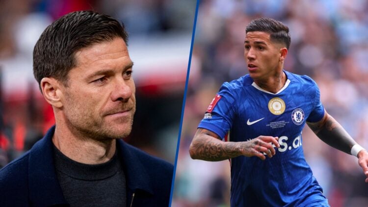 Split image - Xabi Alonso and Enzo Fernandez